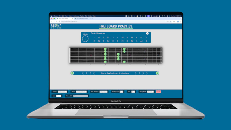 Interactive guitar learning tools and games preview